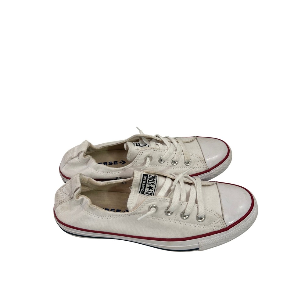 Converse Shoreline Slip On Sneakers 9.5 White Canvas Low Top Womens